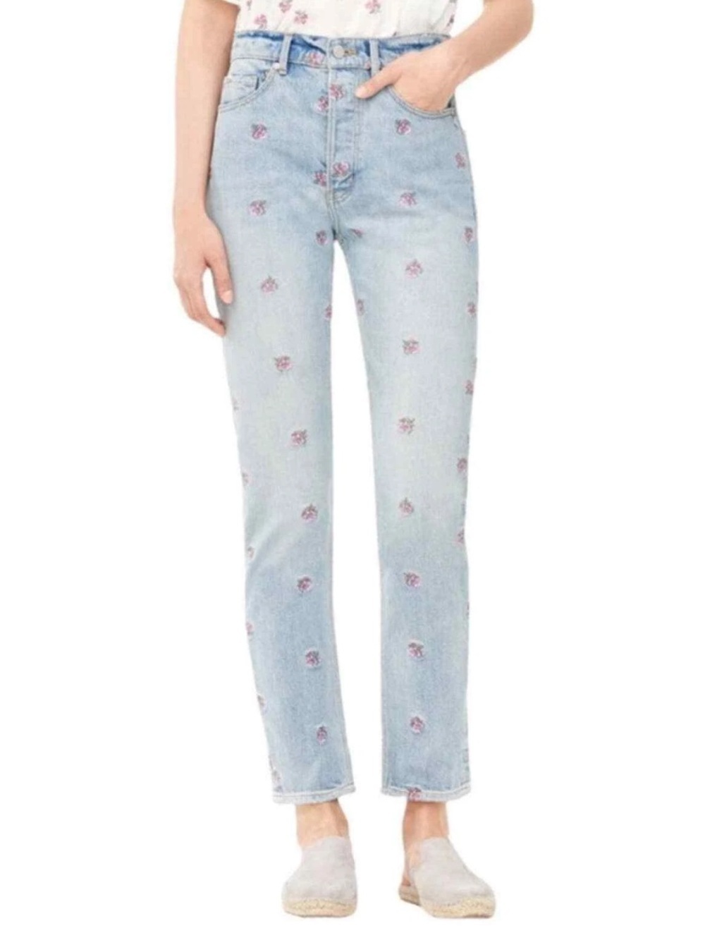 LA VIE Rebecca Taylor Harriet Spring Embroidered Beatrice High-Rise Women Sz 31